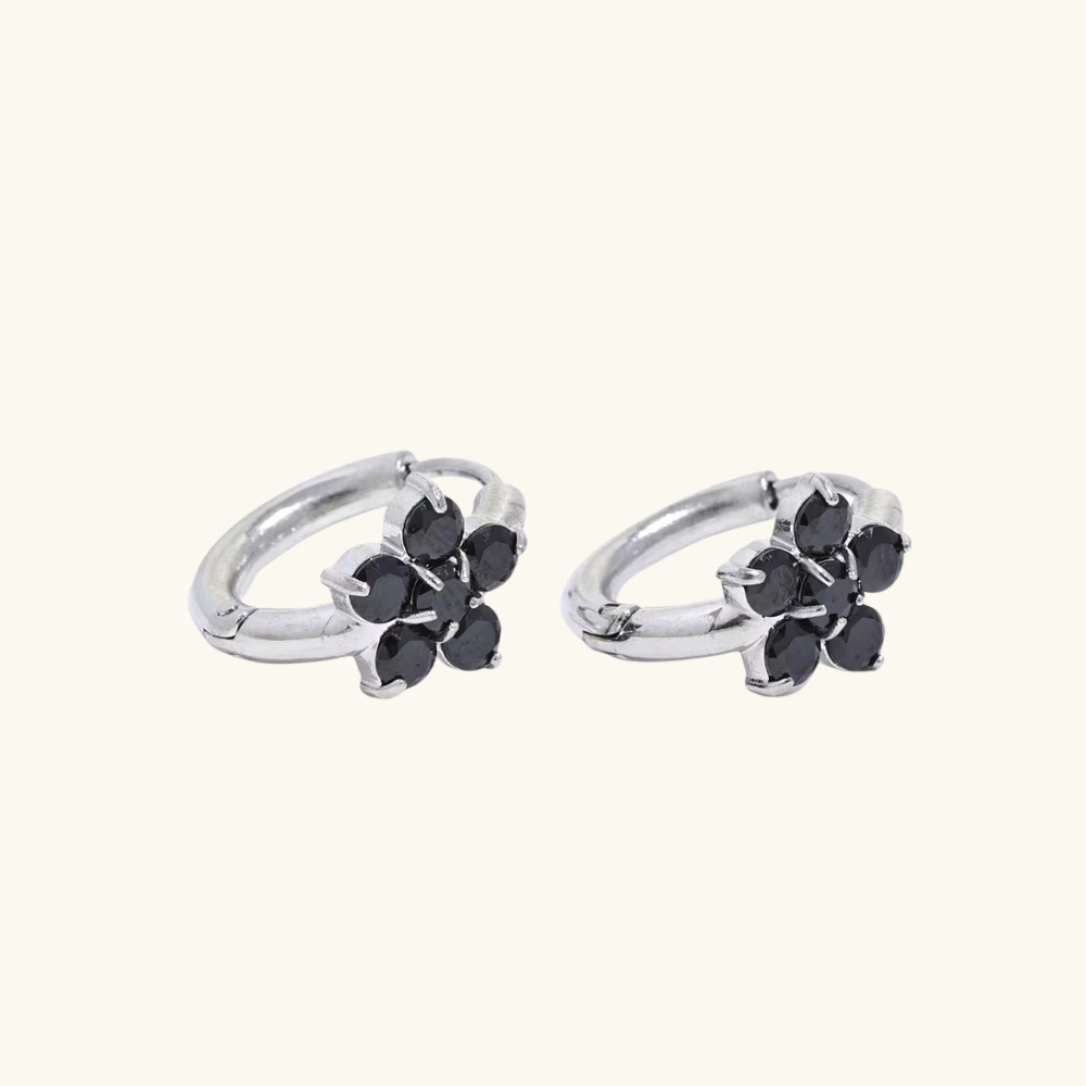 Midnight Bloom Hoops