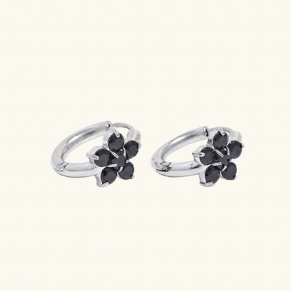Midnight Bloom Hoops