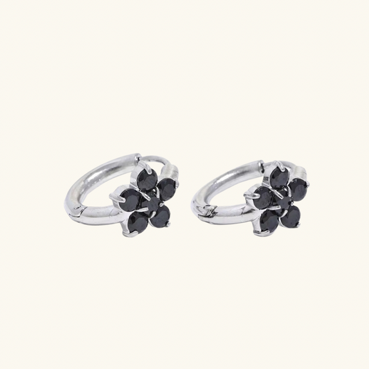 Midnight Bloom Hoops