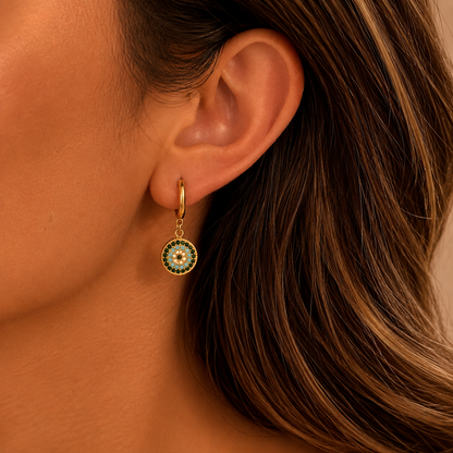 Santorini Evil Eye Hoops