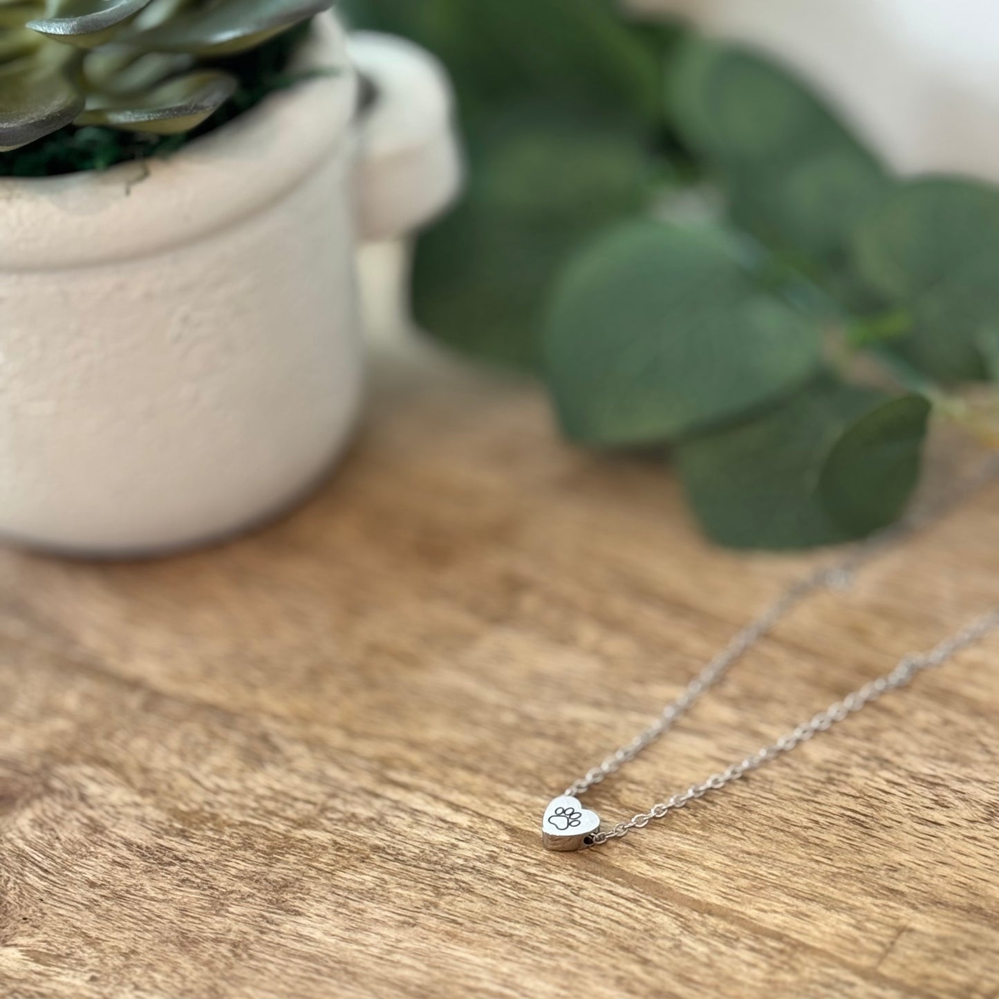 Custom Mini Heart Engraved Necklace