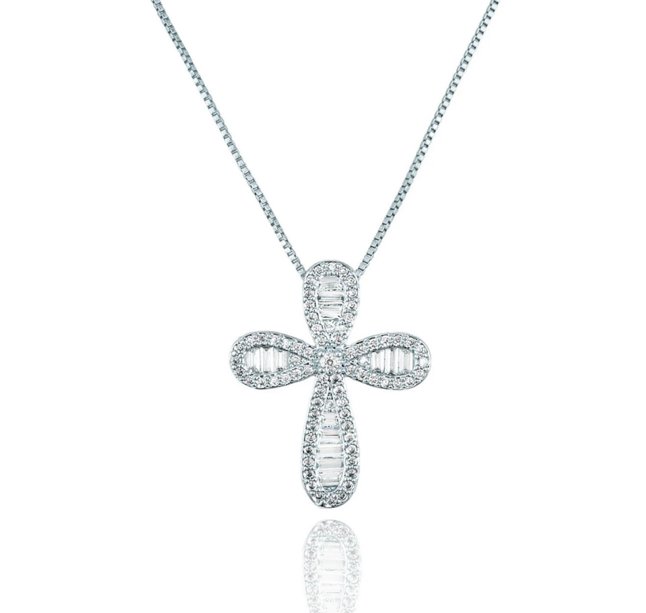 Baguette Cross Necklace