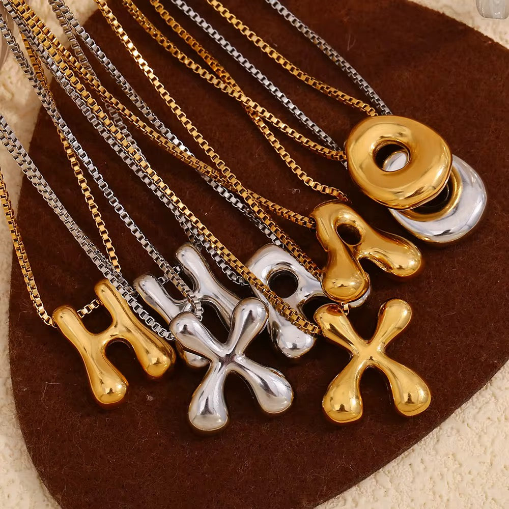 Maximalist Bubble Letter Necklace