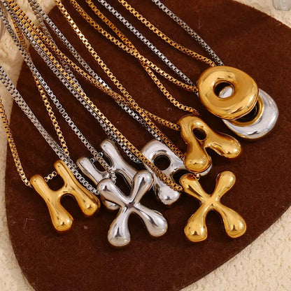 Maximalist Bubble Letter Necklace