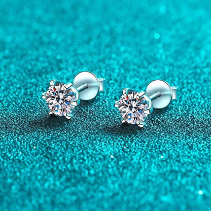 6 Prong Moissanite Studs