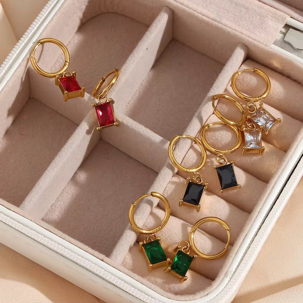Gem Drop Hoops