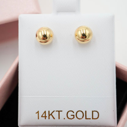 14k Solid Gold - Everyday Stud - Ball Stud