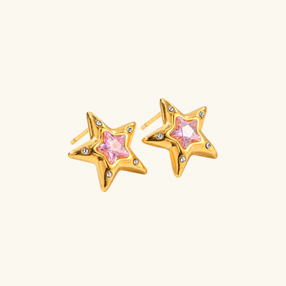 Pink Stardust Studs