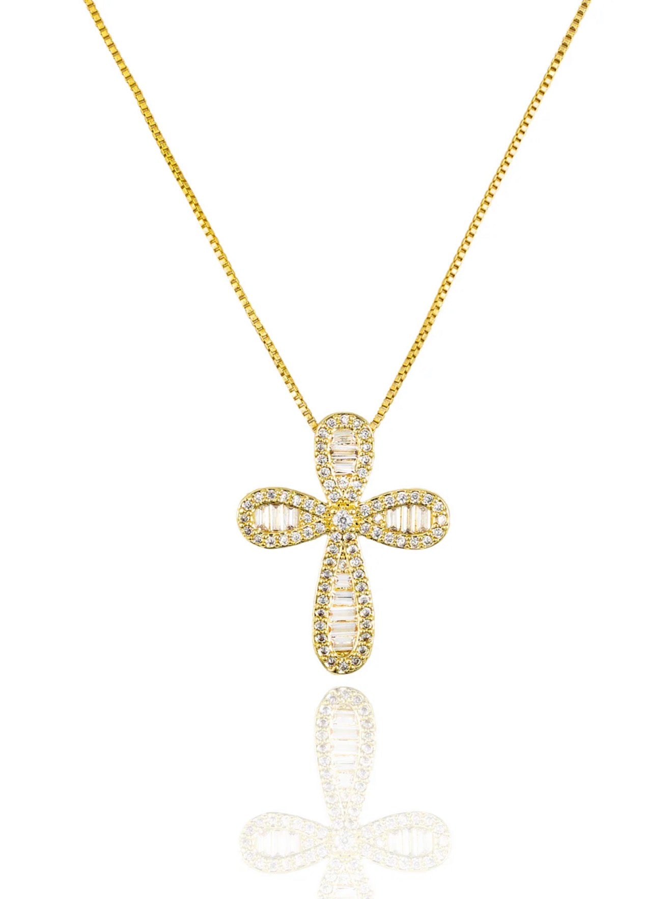 Baguette Cross Necklace