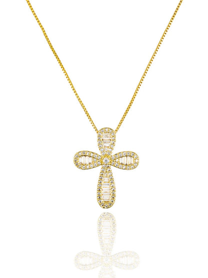 Baguette Cross Necklace