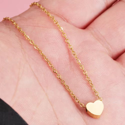 Custom Mini Heart Engraved Necklace