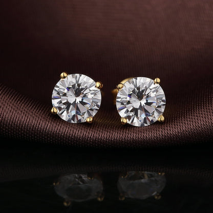 4 Prong Moissanite Studs