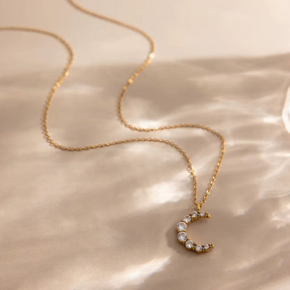Starlit Crescent Necklace