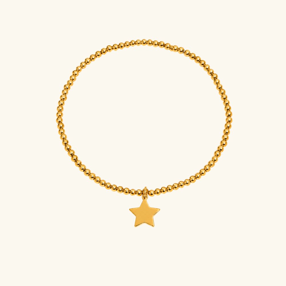 Golden Starlight Beaded Bracelet