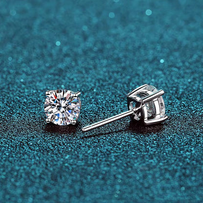 4 Prong Moissanite Studs