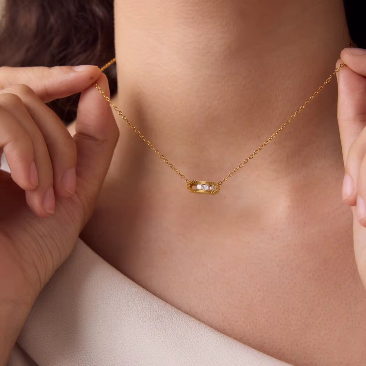 Sunburst Bar Necklace