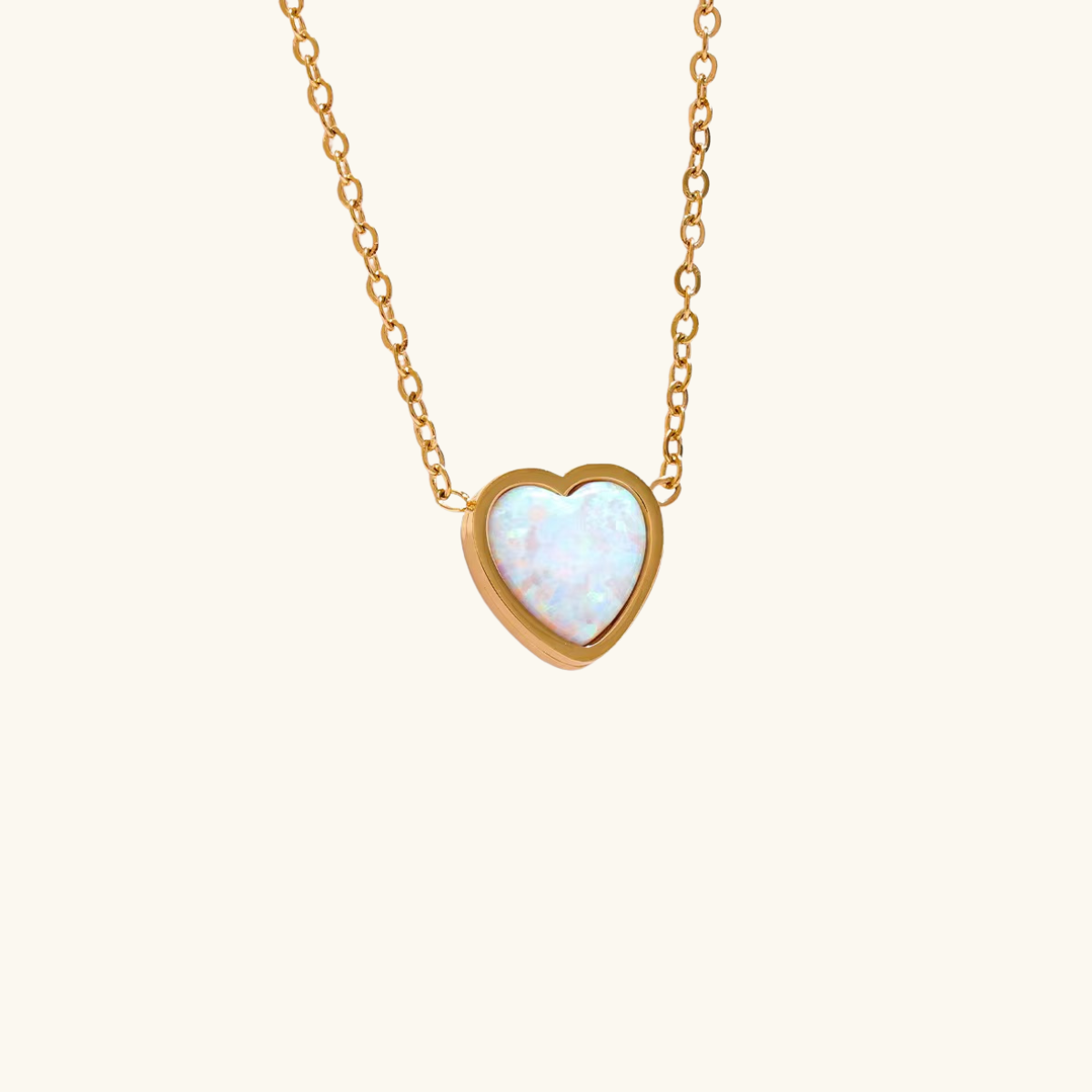 Opal Heart Necklace