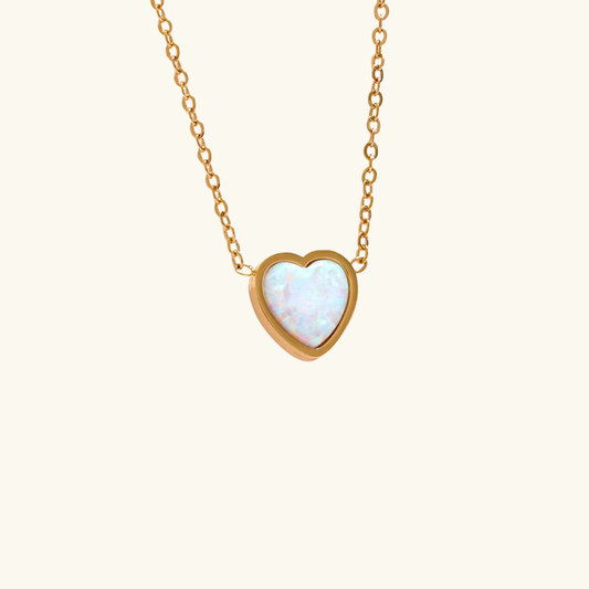 Opal Heart Necklace