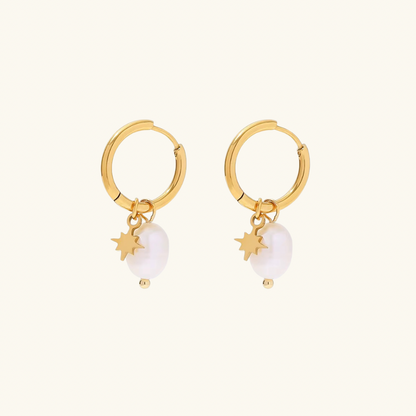Celestial Pearl Hoops