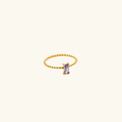 Ava Dainty Ring - Purple