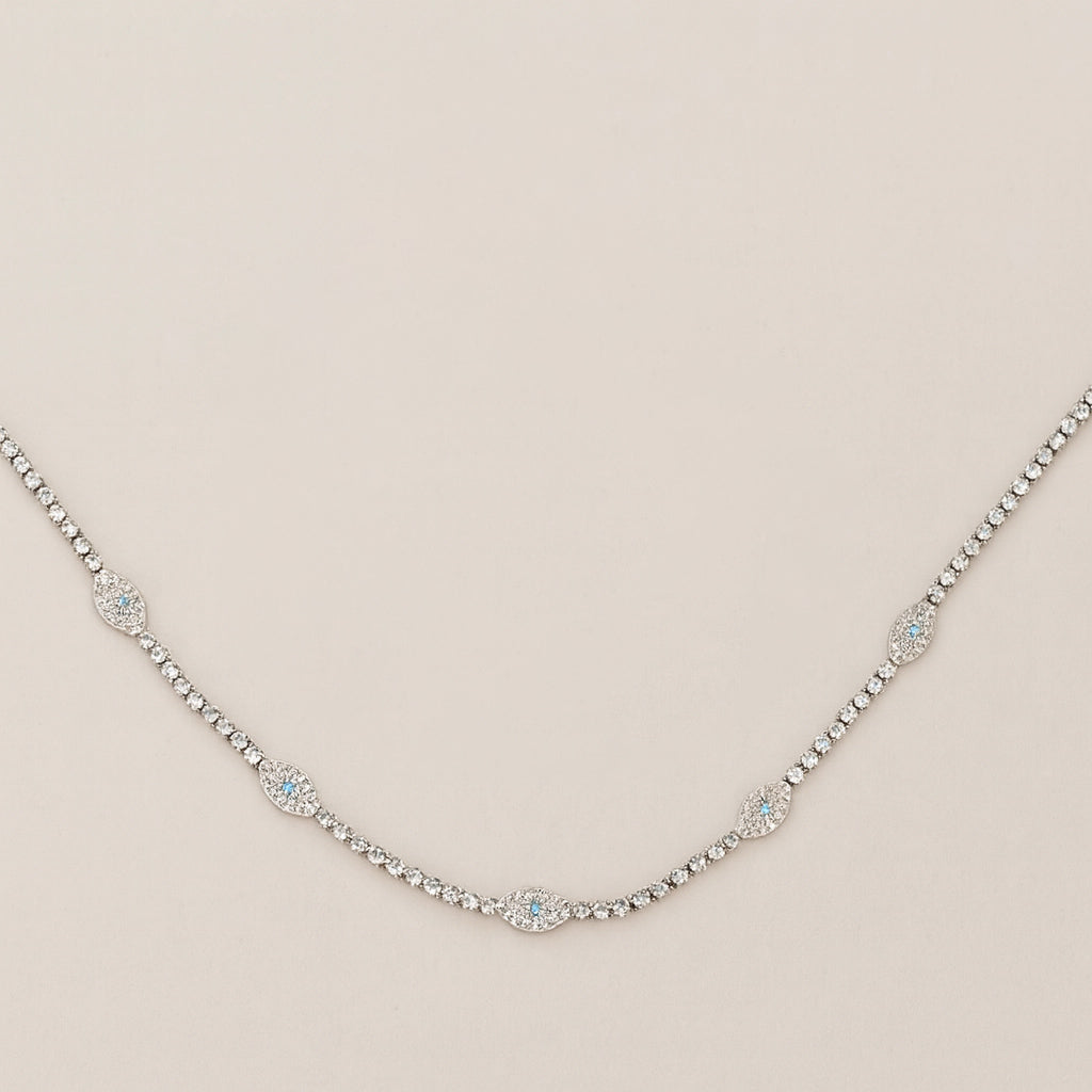 Icy Evil Eye Necklace