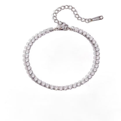 Ally Tennis Bracelet- Silver