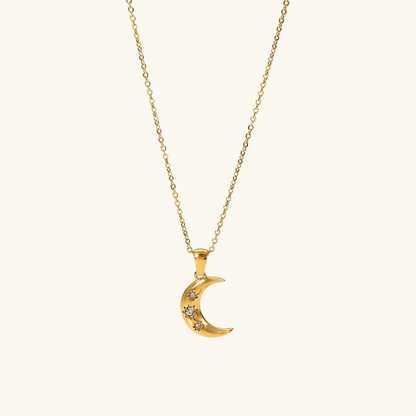 Stardust Crescent Necklace