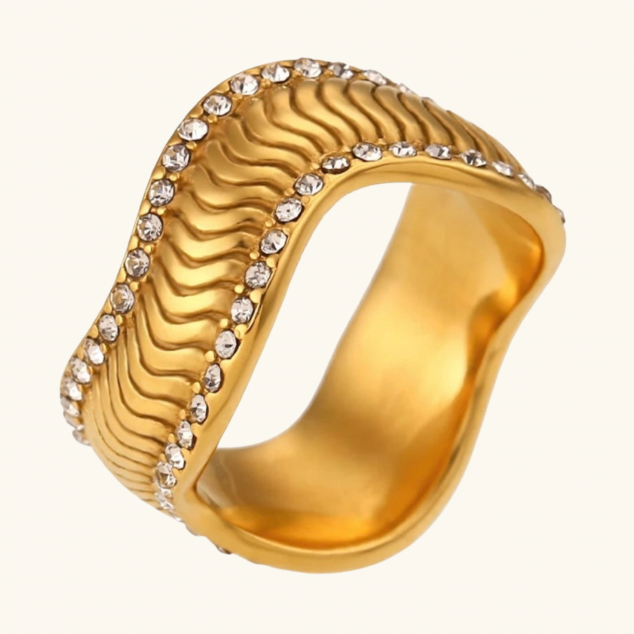Golden Wave Ring