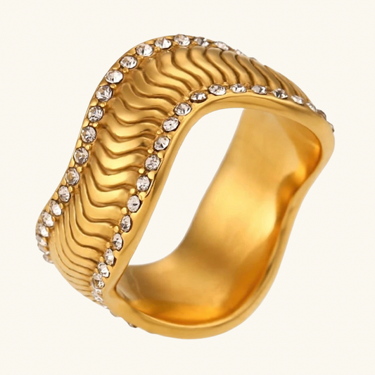 Golden Wave Ring