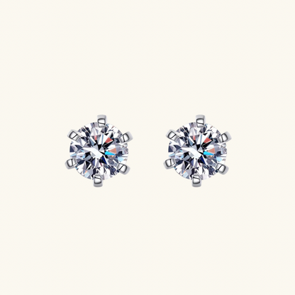 6 Prong Moissanite Studs
