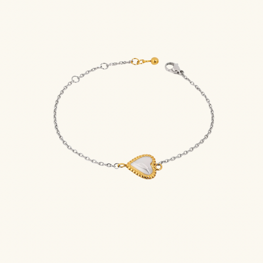 Two-Toned Heart Bracelet