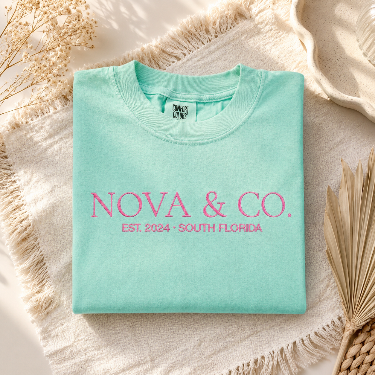 Nova & Co. Embroidered Comfort Colors Tee