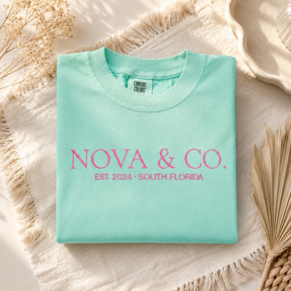 Nova & Co. Embroidered Comfort Colors Tee