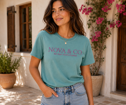 Nova & Co. Embroidered Comfort Colors Tee