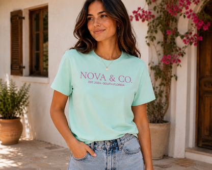 Nova & Co. Embroidered Comfort Colors Tee
