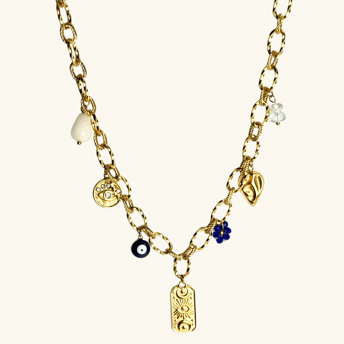 Evil Eye Charm Necklace - Blue String Not Included