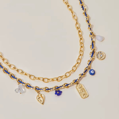 Evil Eye Charm Necklace - Blue String Not Included
